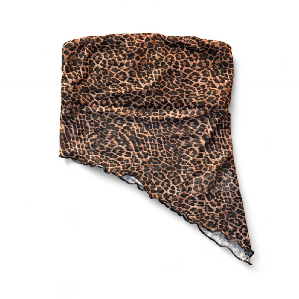 Edikted Leopard Print Asymmetrical Top